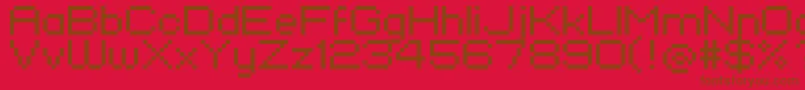 Standard0751 Font – Brown Fonts on Red Background