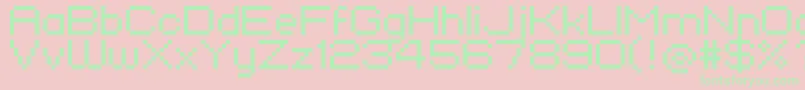 Standard0751 Font – Green Fonts on Pink Background
