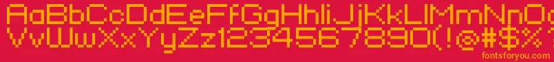 Standard0751 Font – Orange Fonts on Red Background