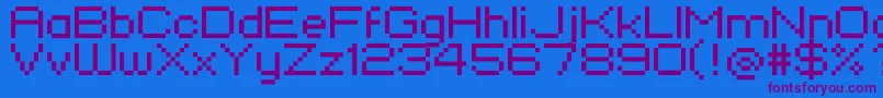 Standard0751 Font – Purple Fonts on Blue Background
