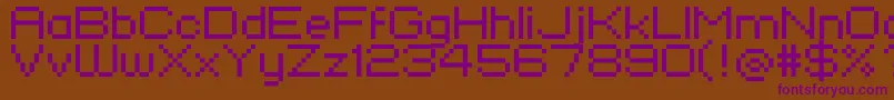 Standard0751 Font – Purple Fonts on Brown Background