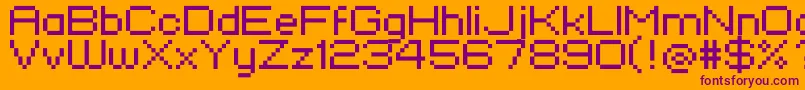 Standard0751 Font – Purple Fonts on Orange Background