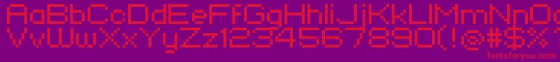Standard0751 Font – Red Fonts on Purple Background