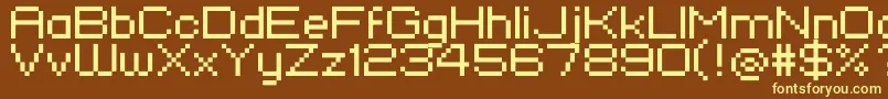 Standard0751 Font – Yellow Fonts on Brown Background