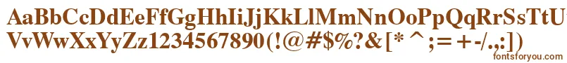 Шрифт Dutch801BoldBt – коричневые шрифты на белом фоне