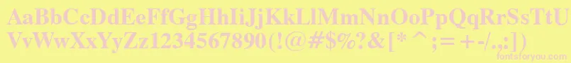 Dutch801BoldBt Font – Pink Fonts on Yellow Background