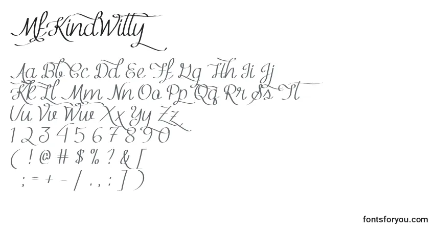 Schriftart MfKindWitty – Alphabet, Zahlen, spezielle Symbole