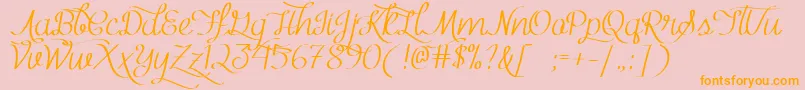 MfKindWitty Font – Orange Fonts on Pink Background