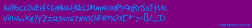 Gooddogcool Font – Blue Fonts on Purple Background