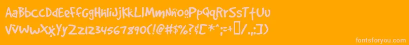 Gooddogcool Font – Pink Fonts on Orange Background