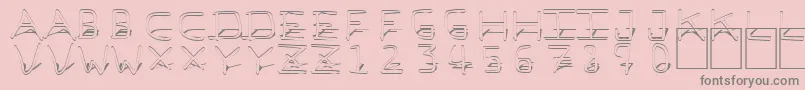 PfVeryverybadfont7Shadow Font – Gray Fonts on Pink Background