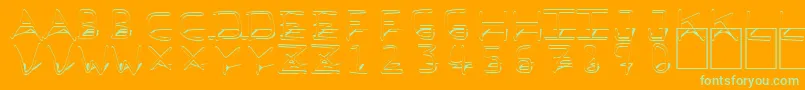 PfVeryverybadfont7Shadow Font – Green Fonts on Orange Background