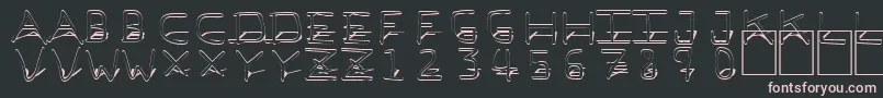 Шрифт PfVeryverybadfont7Shadow – розовые шрифты на чёрном фоне