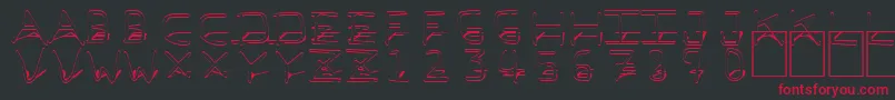 PfVeryverybadfont7Shadow Font – Red Fonts on Black Background