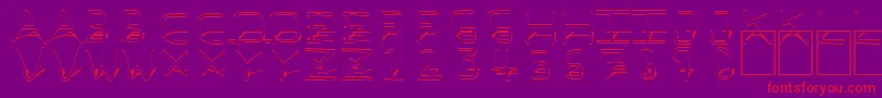 PfVeryverybadfont7Shadow Font – Red Fonts on Purple Background