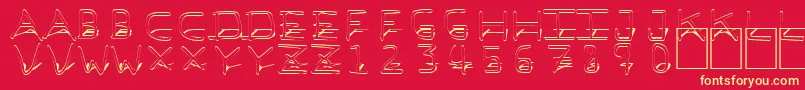 fuente PfVeryverybadfont7Shadow – Fuentes Amarillas Sobre Fondo Rojo