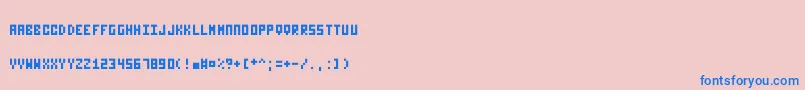Nanotype Font – Blue Fonts on Pink Background