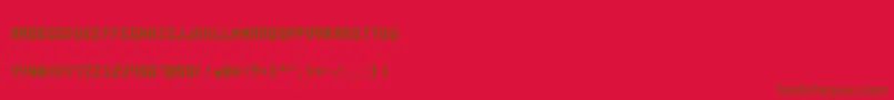 Nanotype Font – Brown Fonts on Red Background