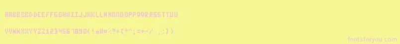Nanotype Font – Pink Fonts on Yellow Background