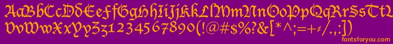 Shablon Font – Orange Fonts on Purple Background