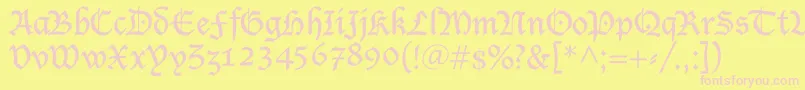 Shablon Font – Pink Fonts on Yellow Background