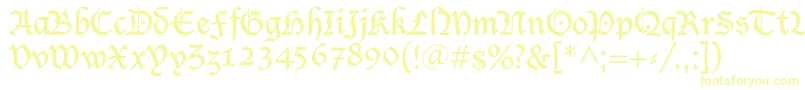 Шрифт Shablon – жёлтые шрифты