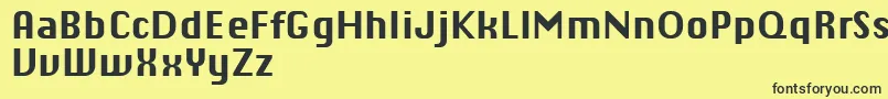 ChiqReducedBold Font – Black Fonts on Yellow Background