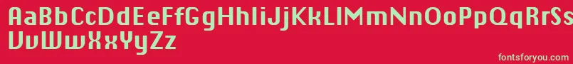 ChiqReducedBold Font – Green Fonts on Red Background