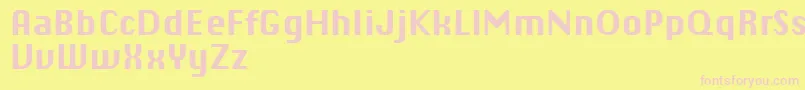 ChiqReducedBold Font – Pink Fonts on Yellow Background
