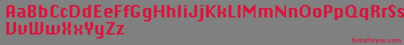 ChiqReducedBold-Schriftart – Rote Schriften auf grauem Hintergrund