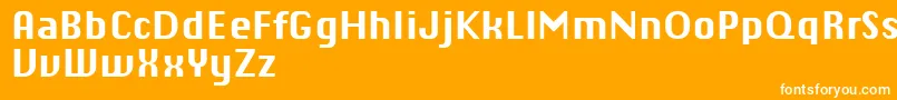 Шрифт ChiqReducedBold – белые шрифты на оранжевом фоне