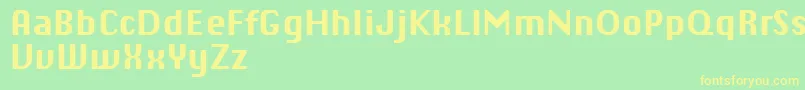 ChiqReducedBold Font – Yellow Fonts on Green Background