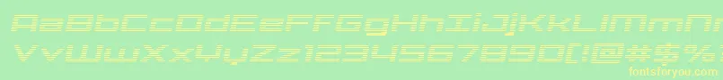 Phoenicialowercasegradital Font – Yellow Fonts on Green Background