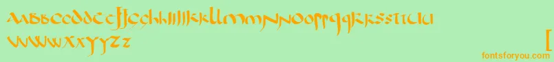 CorbeiUncial Font – Orange Fonts on Green Background