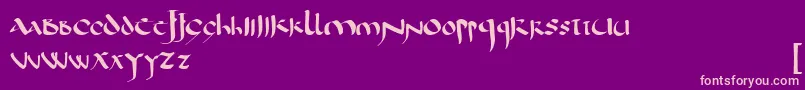 CorbeiUncial Font – Pink Fonts on Purple Background