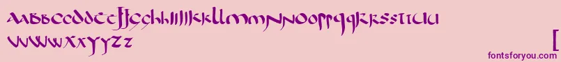 CorbeiUncial Font – Purple Fonts on Pink Background