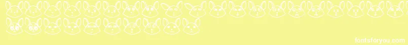 UntarotSt Font – White Fonts on Yellow Background