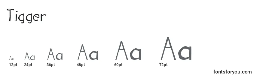 Tigger Font Sizes