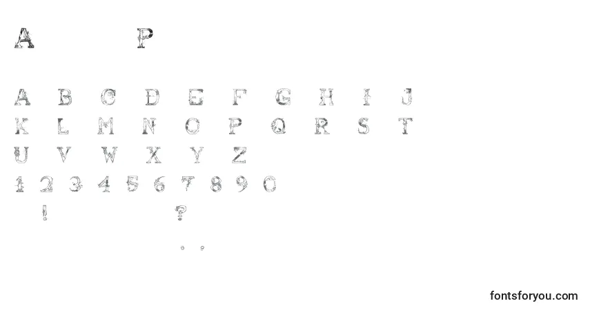 Schriftart AbusivePencil – Alphabet, Zahlen, spezielle Symbole