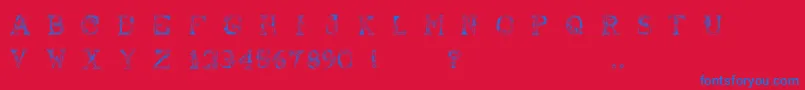 フォントAbusivePencil – 赤い背景に青い文字