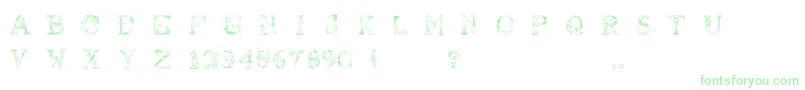 フォントAbusivePencil – 白い背景に緑のフォント