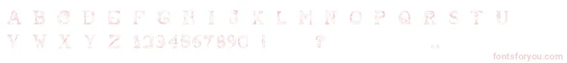 フォントAbusivePencil – 白い背景にピンクのフォント