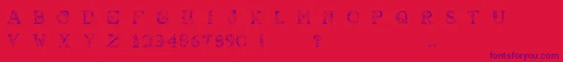 フォントAbusivePencil – 赤い背景に紫のフォント
