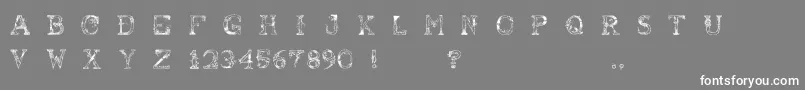 フォントAbusivePencil – 灰色の背景に白い文字