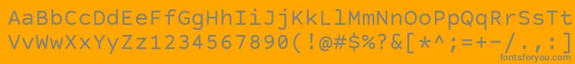 Шрифт CourierPrimeCode – серые шрифты на оранжевом фоне
