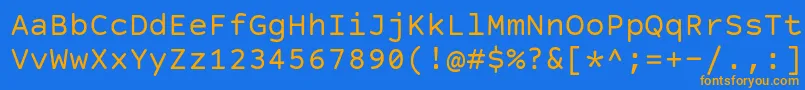 fuente CourierPrimeCode – Fuentes Naranjas Sobre Fondo Azul