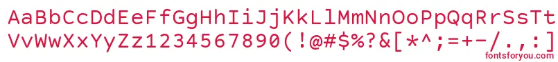 フォントCourierPrimeCode – 赤い文字