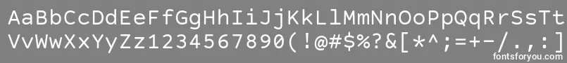 フォントCourierPrimeCode – 灰色の背景に白い文字