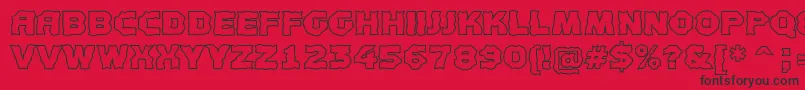 AConceptotitulbrotl Font – Black Fonts on Red Background