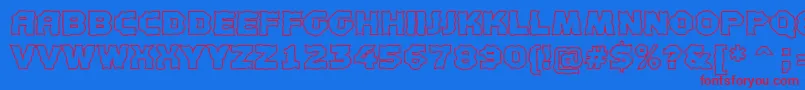 AConceptotitulbrotl Font – Red Fonts on Blue Background